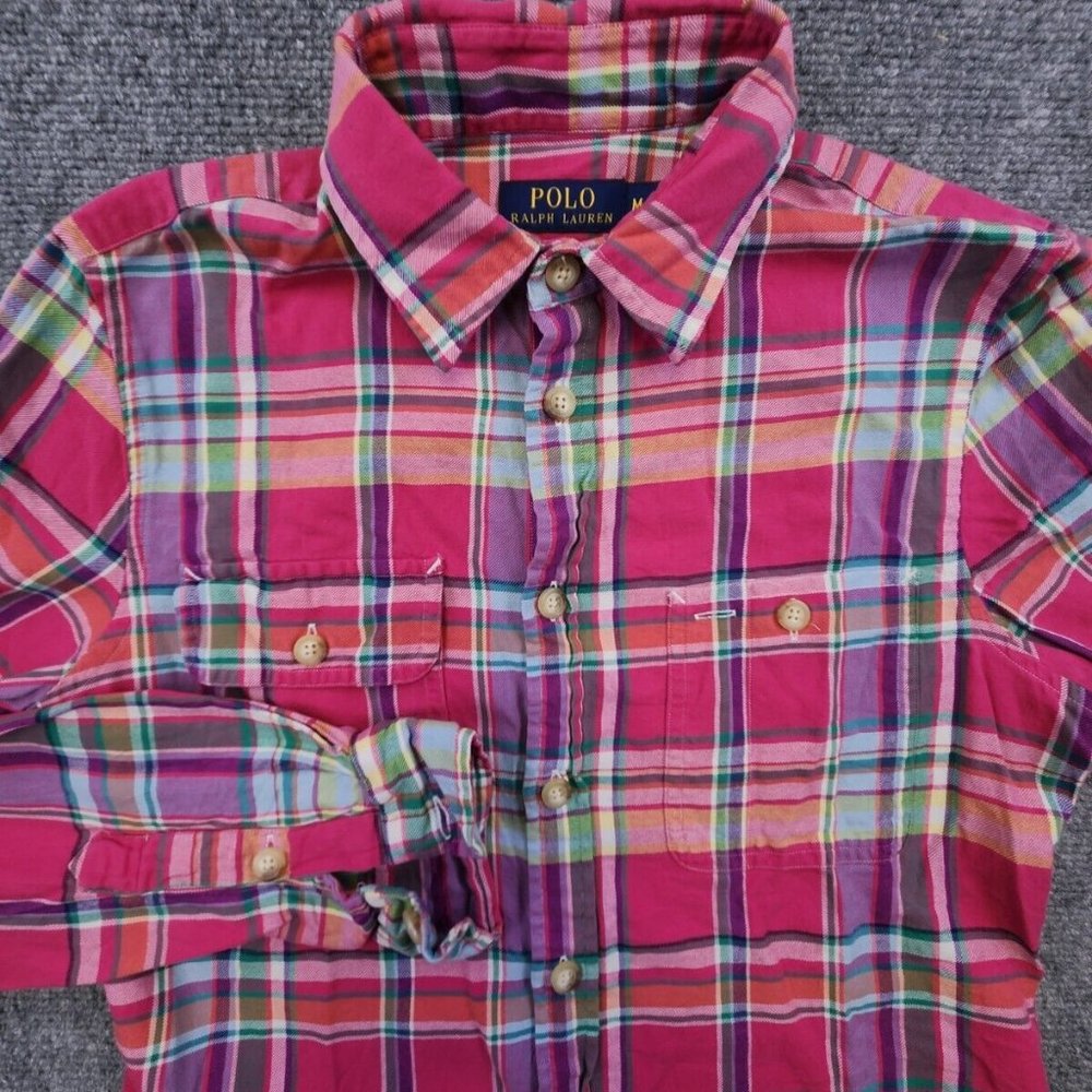 Polo by Ralph Lauren Fuchsia Plaid Button-Down Shirt